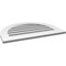 Ekena Millwork Round Top Surface Mount PVC Gable Vent: Functional, w/ 3-1/2"W x 1"P Standard Frame, 30"W x 22"H GVPRT30X2201SF - alternate 4